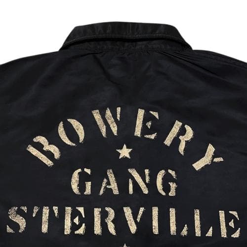 良品 GANGSTERVILLE バックプリントナイロンジャケット ブラックXL