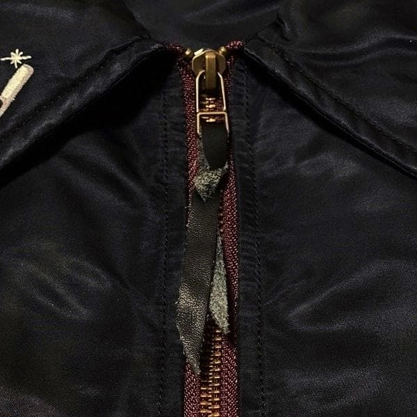 良品 GANGSTERVILLE バックプリントナイロンジャケット ブラックXL