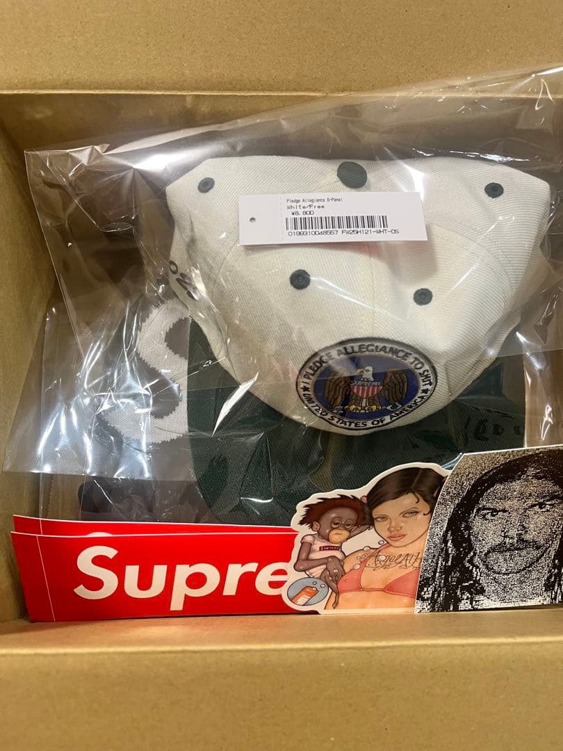 帽子 Supreme Pledge Allegiance 6-Panel White