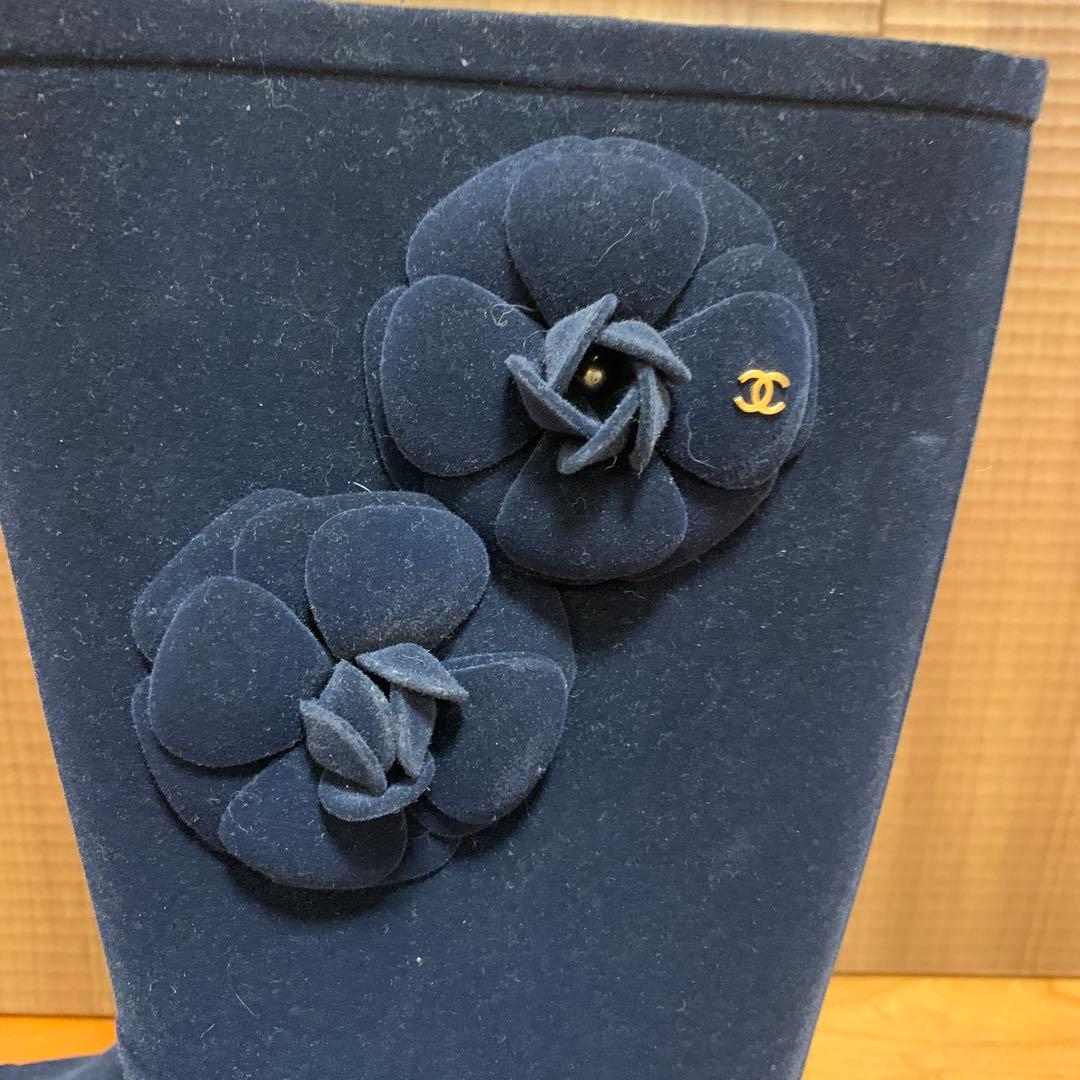 CHANEL ネイビー レインブーツ　サイズ40