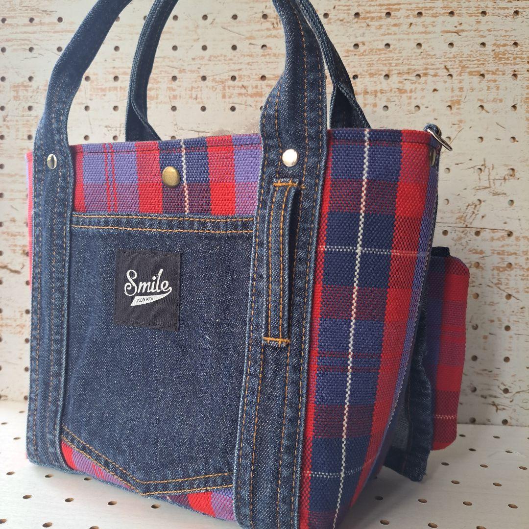 m*e様 コヤンイサムチョン　リトルサンダー　デニムリメイクトートバッグ&ポーチ