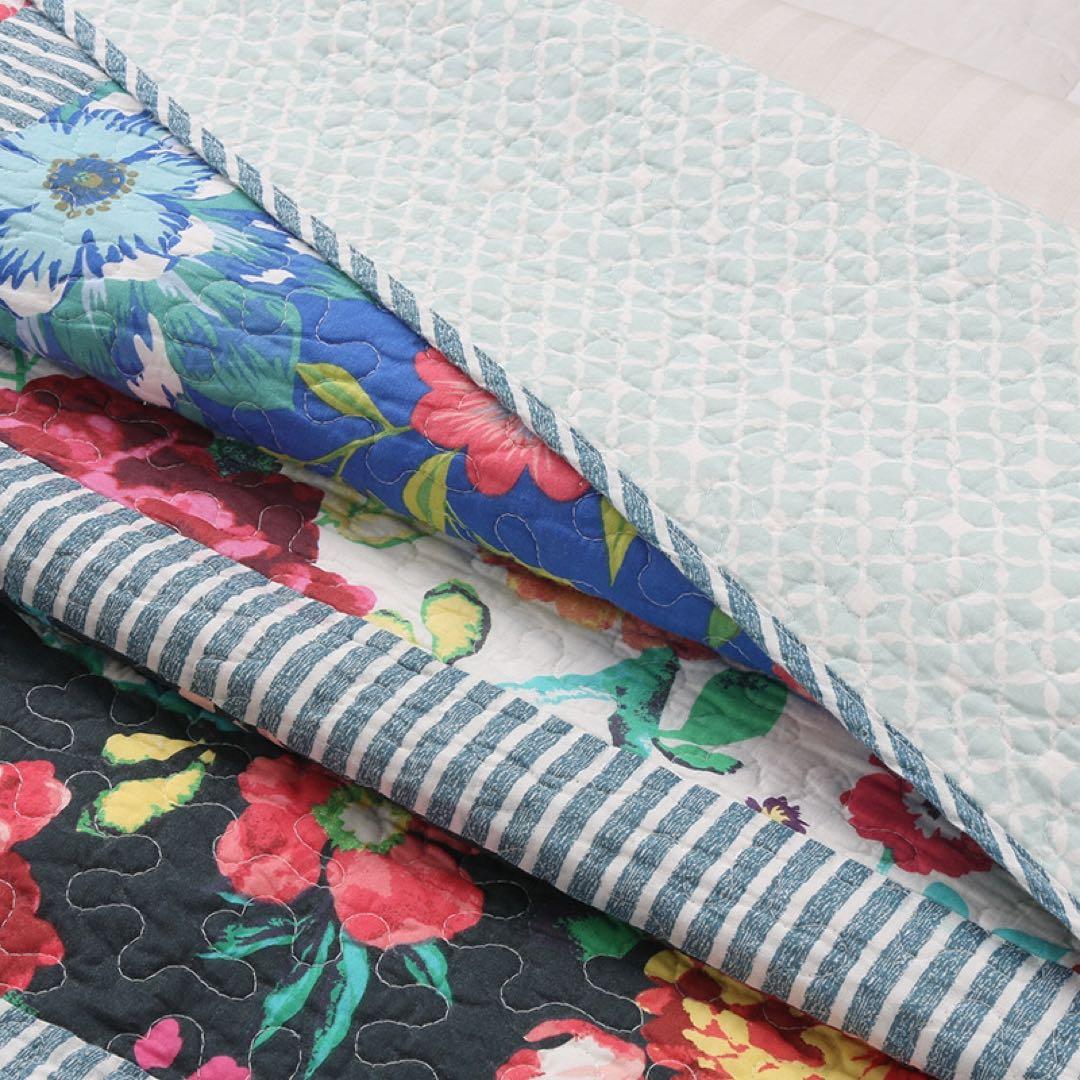 キルトベッドカバー3点セット綿マルチカバー キルティング 313