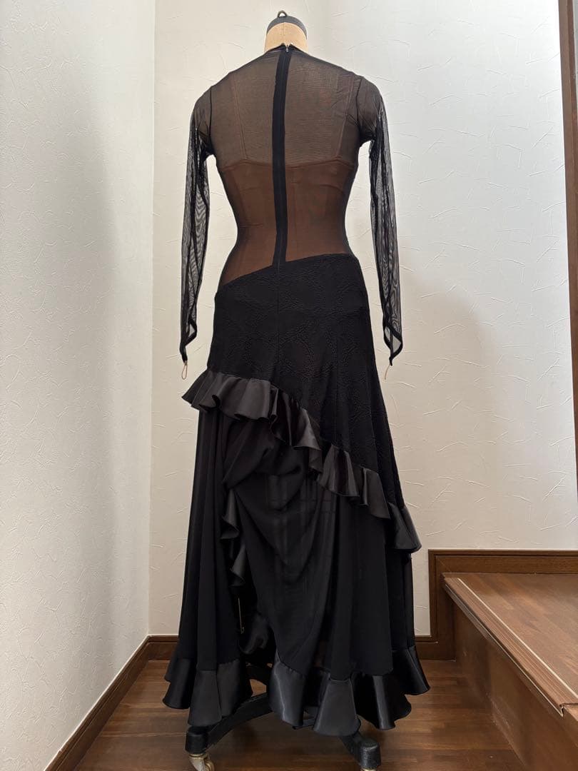 社交ダンス用ドレス 黒と茶色