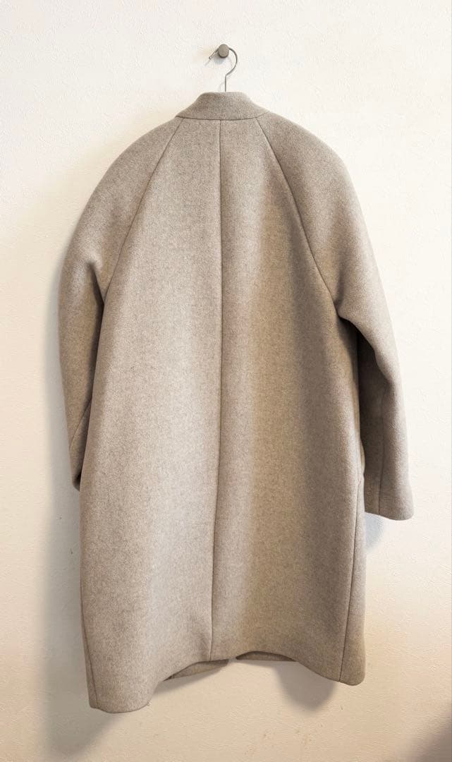 【美品】ノーブルnoble MTRウールカシミヤミニマルVコート(38)