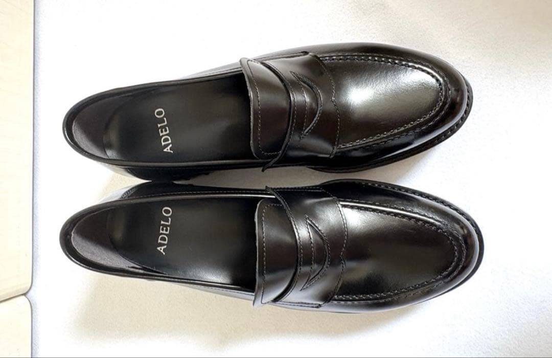 ADELO シークレットシューズ ローファー 黒