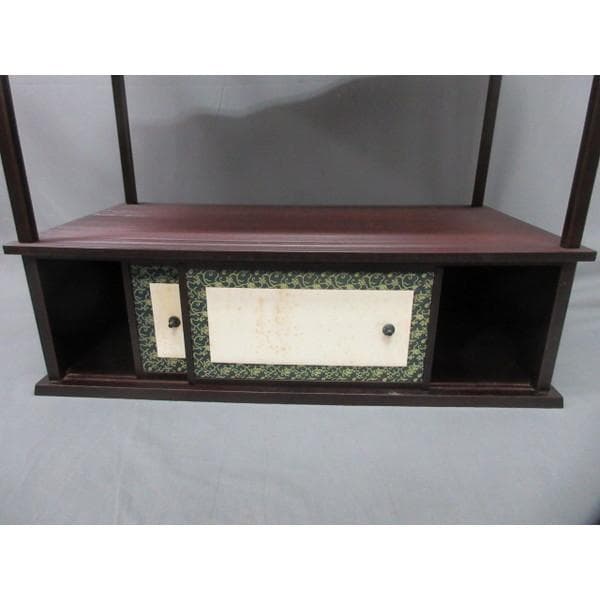 京塗師市川準斎糸目紹鴎棚組立式共箱附き [B28499]