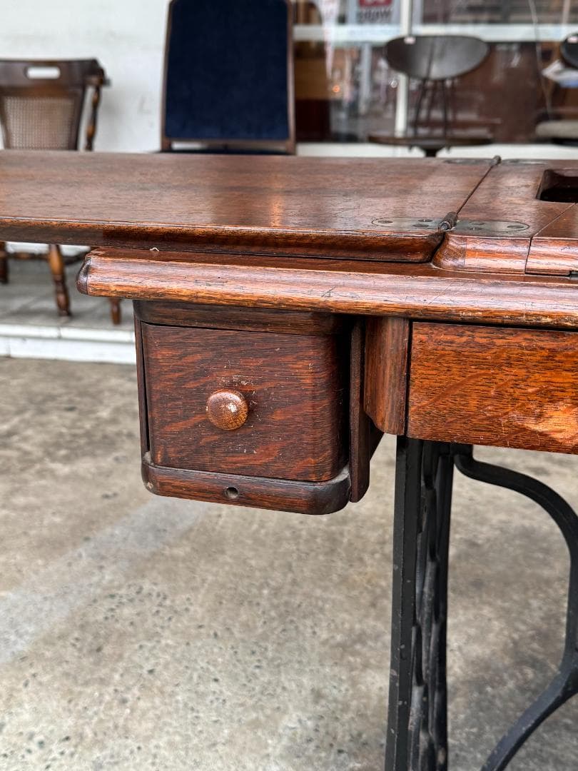 ◆超希少◆シンガーミシン専用チェア付　アンティーク　ミシンなし　作業台　テーブル