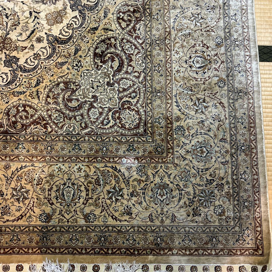 ペルシア絨毯　シルク　難あり