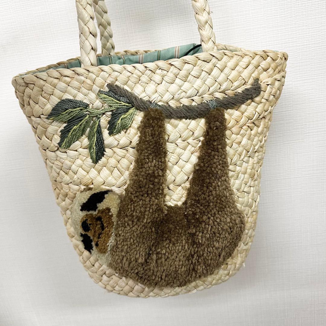 【ほのまま様】イアパピヨネ ナマケモノ カゴバッグ 美品