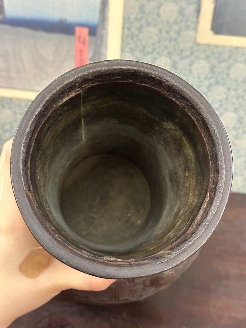 香爐？ 置物 銅器 宣德年製在銘 中國古美術