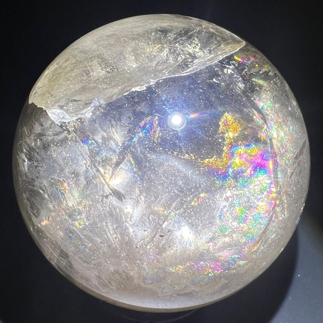 ✳️専用‼️超激安出品☆超極上大玉☆スーパーレインボー‪☆スモーキークォーツ 丸玉
