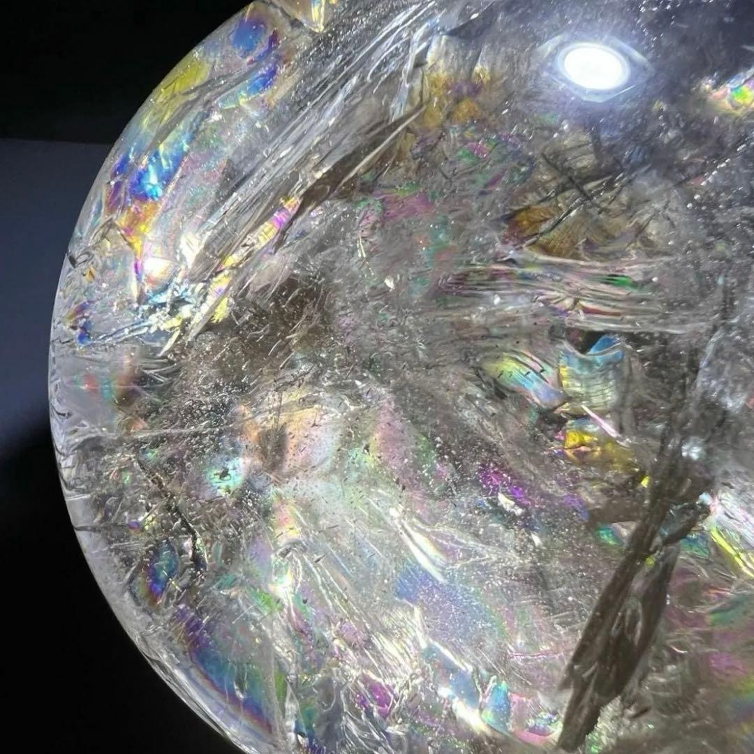 ✳️専用‼️超激安出品☆超極上大玉☆スーパーレインボー‪☆スモーキークォーツ 丸玉