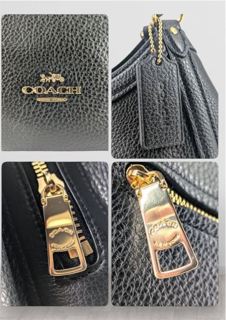 美品❣️コーチ COACH ショルダーバッグ レザー ブラック 肩がけC6231