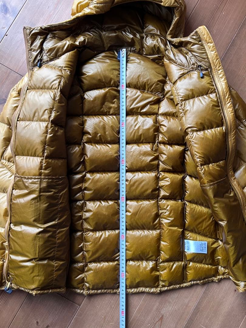 モンベル スペリオダウン　パーカ ドローコード ゴールド　田中シェン似　y2k