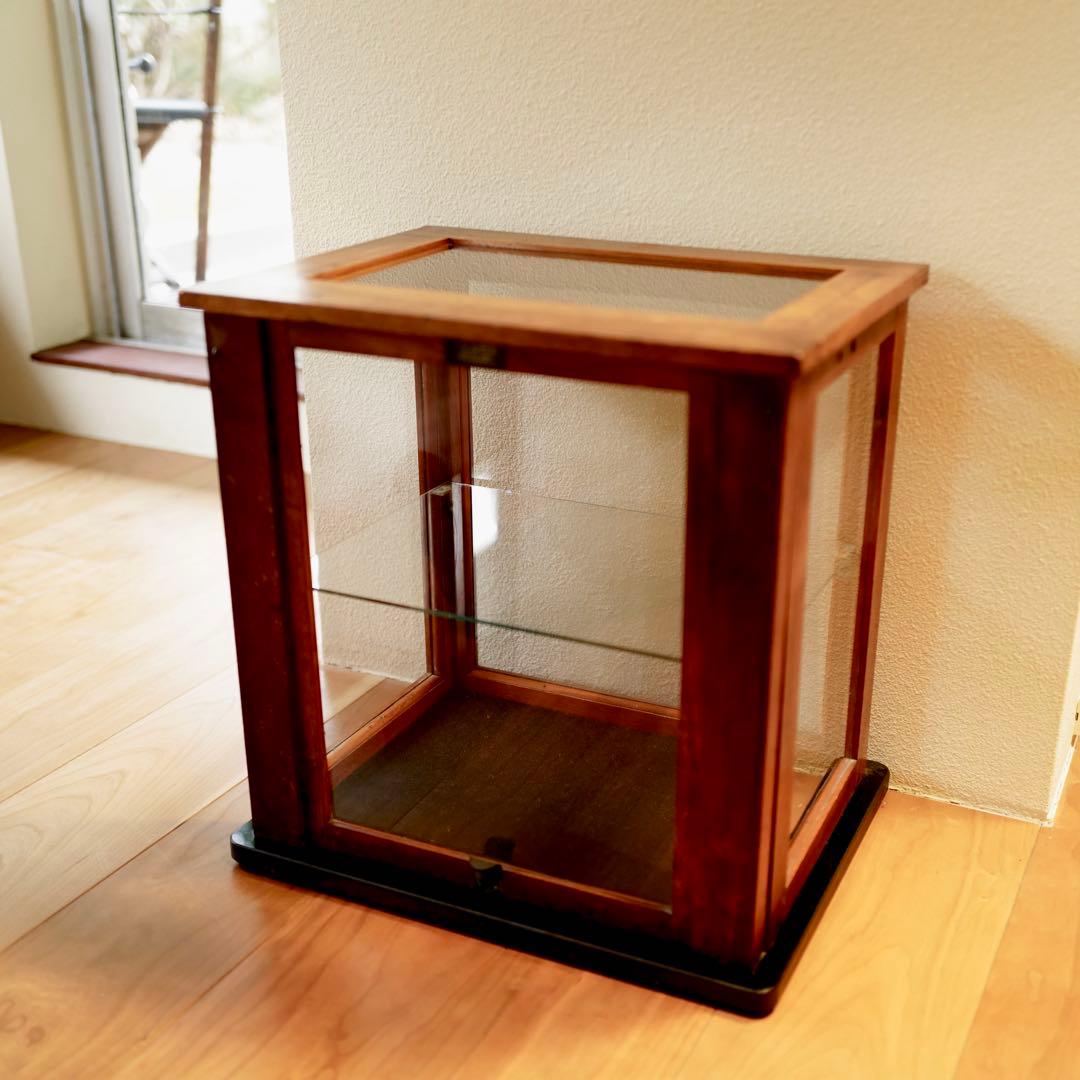 30s〜アンティークガラスショーケース 飾り棚 アメリカ製 2段式