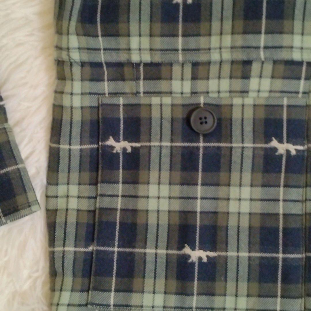 【未使用】Maison Kitsuné　プリーツ　格子柄　シャツワンピース