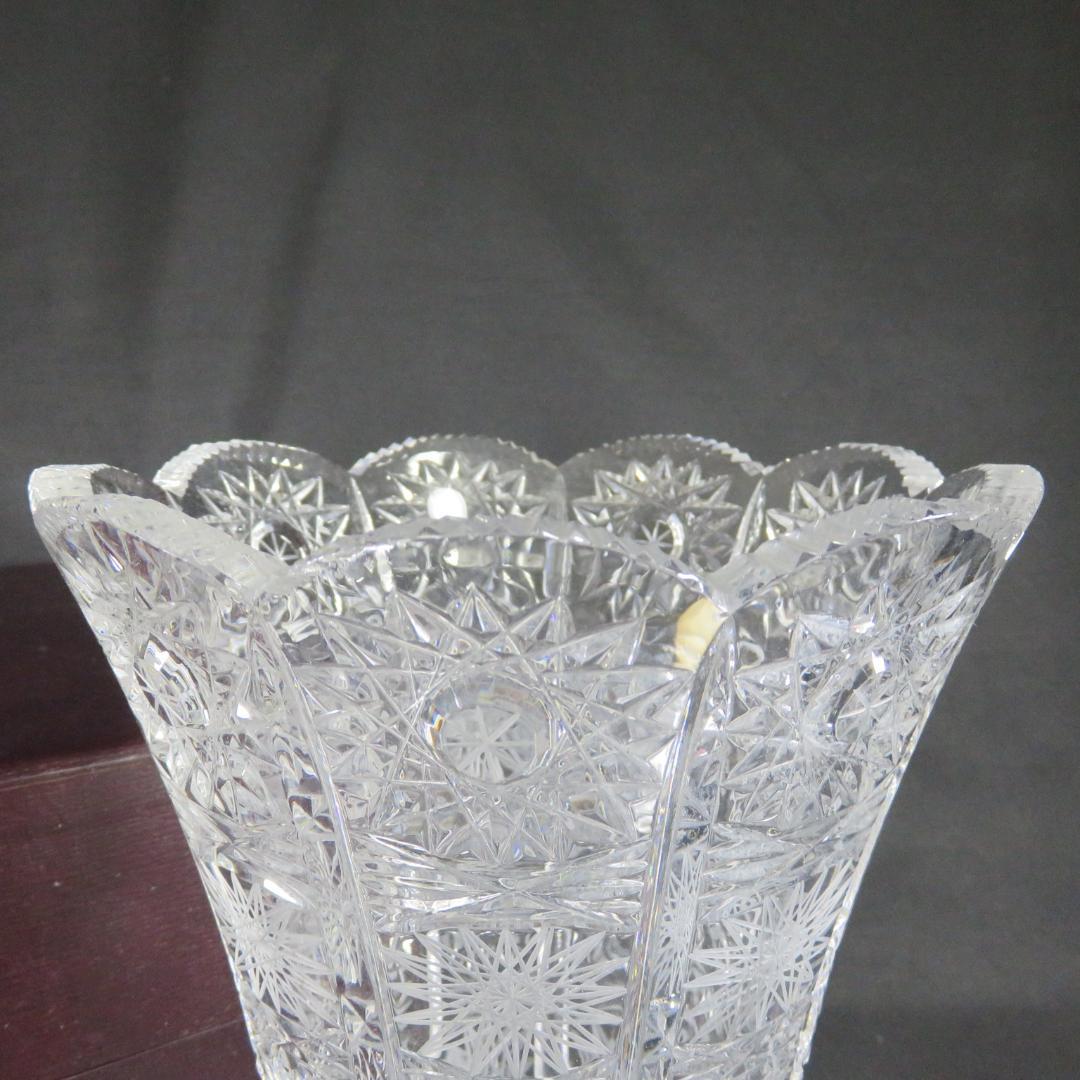 ガラス グラス 花瓶 花入 花器 ボヘミア クリスタル チェコ 高級
