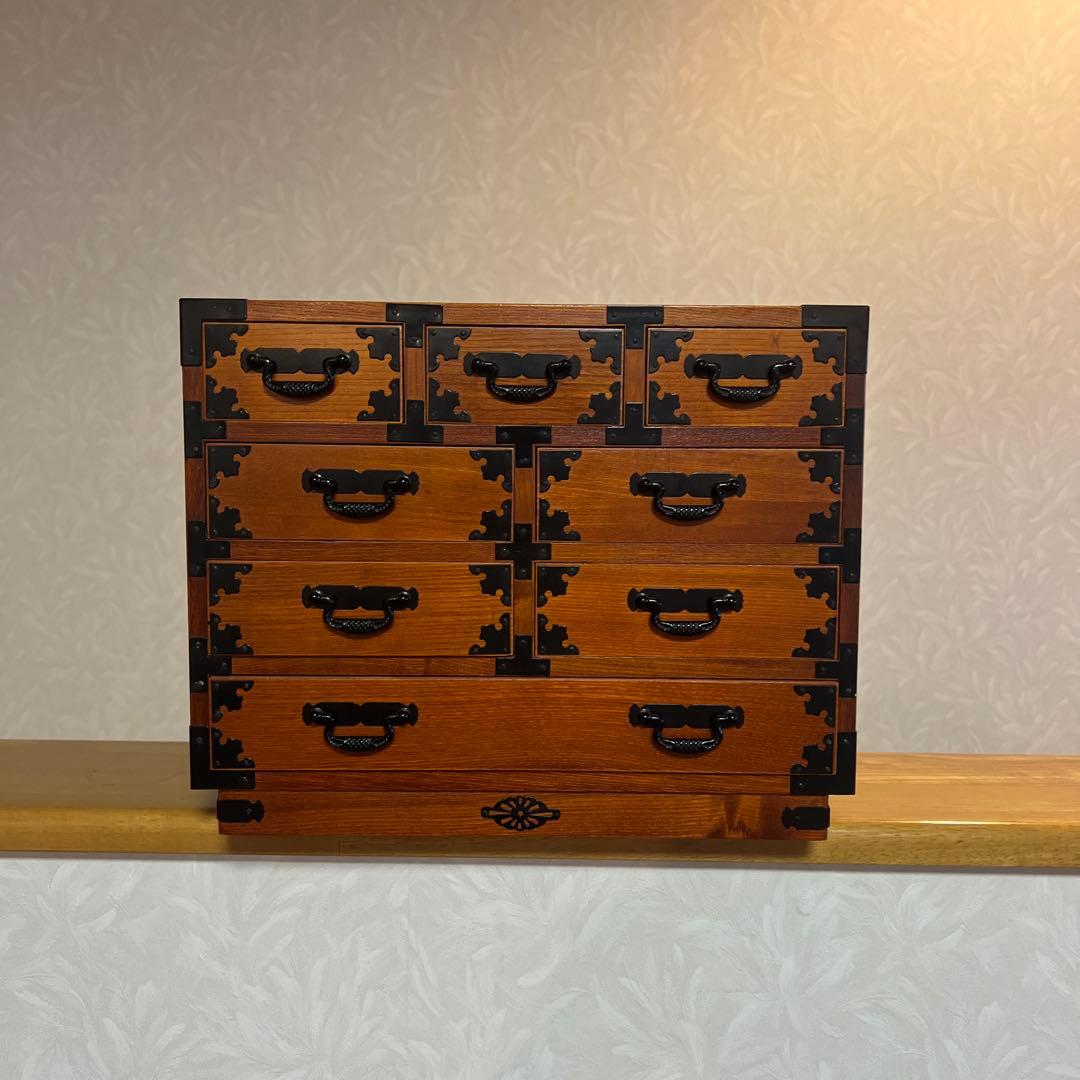 木製 8杯 小箪笥 小引出し 小物入れ ミニタンス 民芸家具 アンティーク
