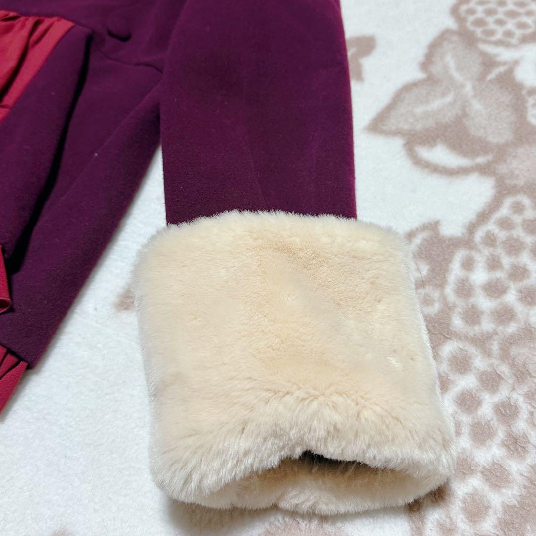 Alice and the Pirates フェザーローズ刺繍 ウール コート