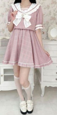 ぽ*こ様 ※即完売！新品★ROJITAチェック柄レースデカリボンセーラーワンピー