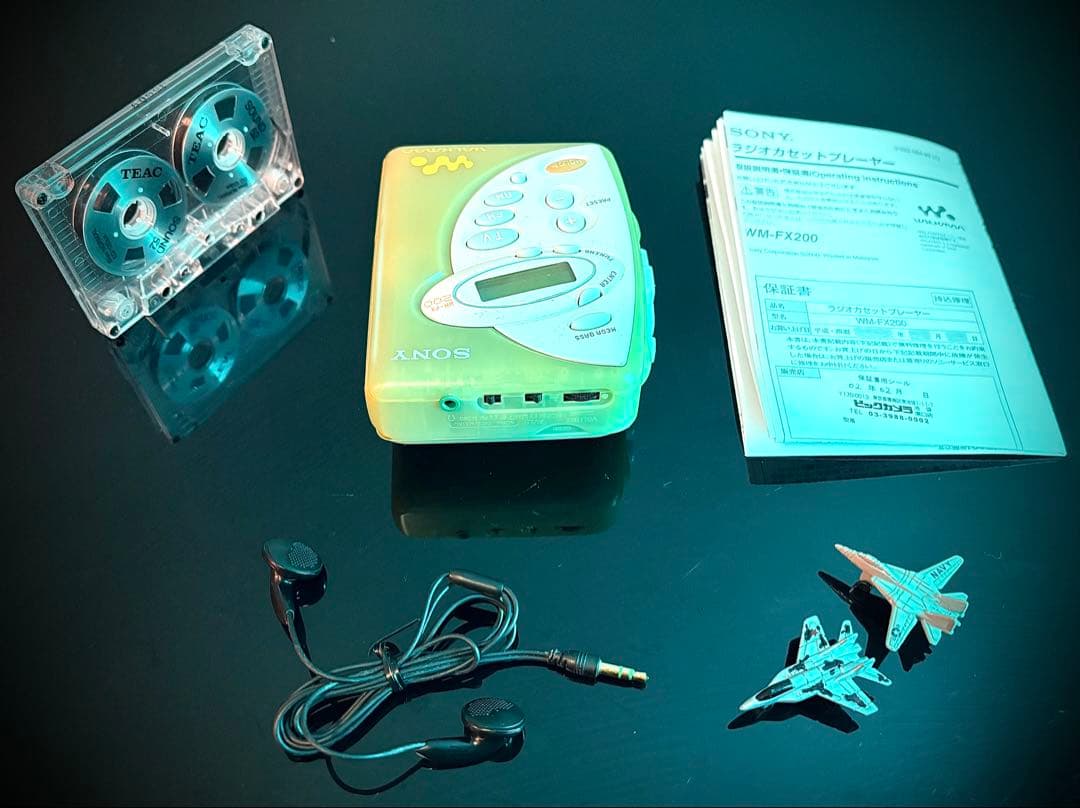 カセットウォークマン SONY WM-FX200 薄い緑「整備済み、完動超美品」