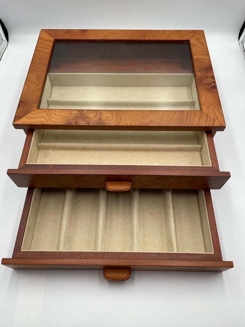 AGRESTI アグレスティ ジュエリーボックス 木製 2段 イタリア製 根杢