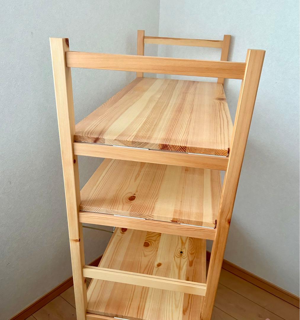 無印良品　パイン材ユニットシェルフ　4段