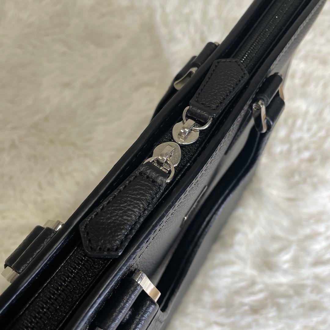 最高級 ランバン 自立型 ブリーフケース ビジネスバッグ A4 レザー メンズ