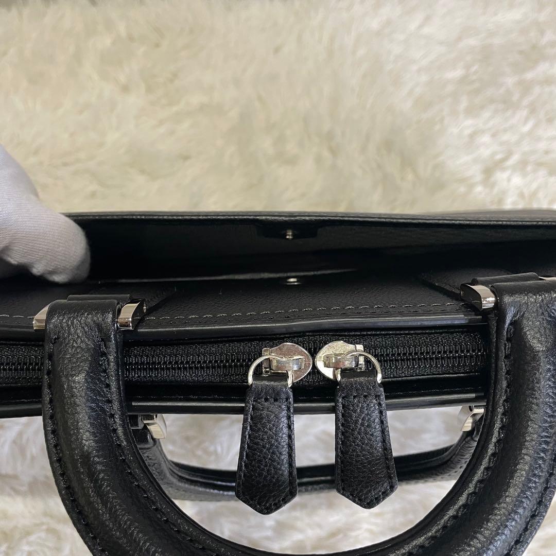 最高級 ランバン 自立型 ブリーフケース ビジネスバッグ A4 レザー メンズ