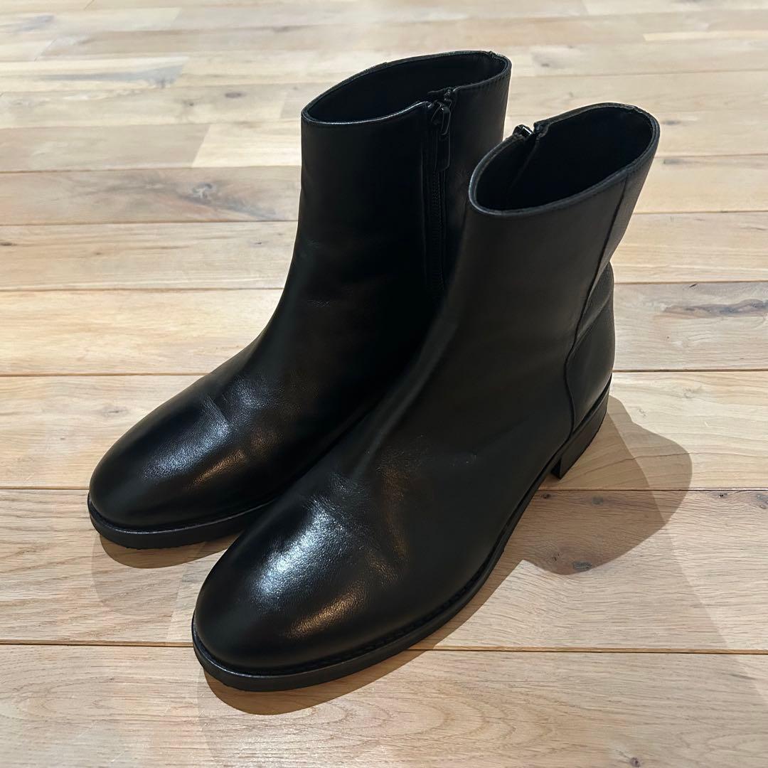 CORSOROMA9コルソローマノーヴェ ショートブーツ 37黒 冬底加工済