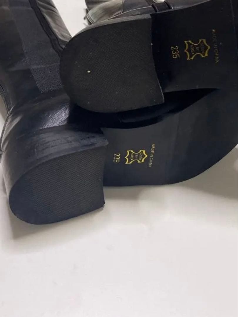 ユッコ　 ハイアンド　Knee-High Boots ブラック 23.5