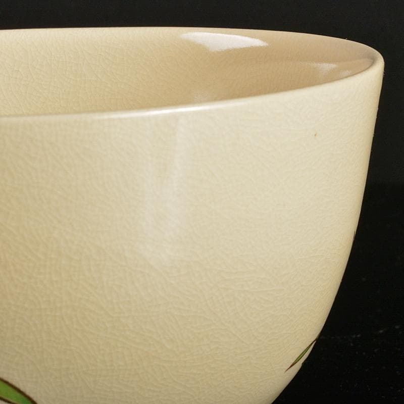 anko　鈴木清安作　色絵金彩　仁清菖蒲文数茶碗十客共箱　V　R7058B