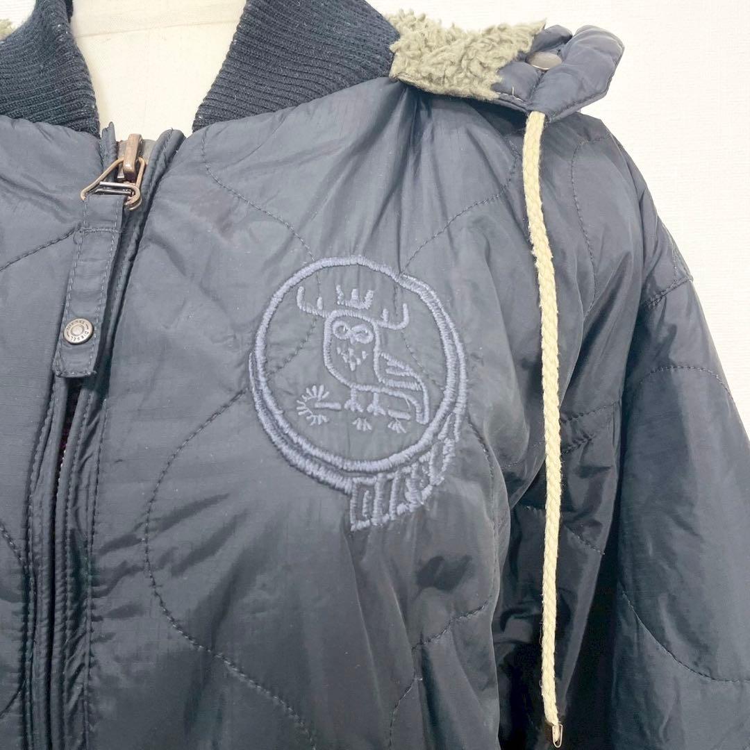 y2k❤️ 00s DIESEL ロゴ 刺繍 ボア ミリタリー ブルゾン n2b