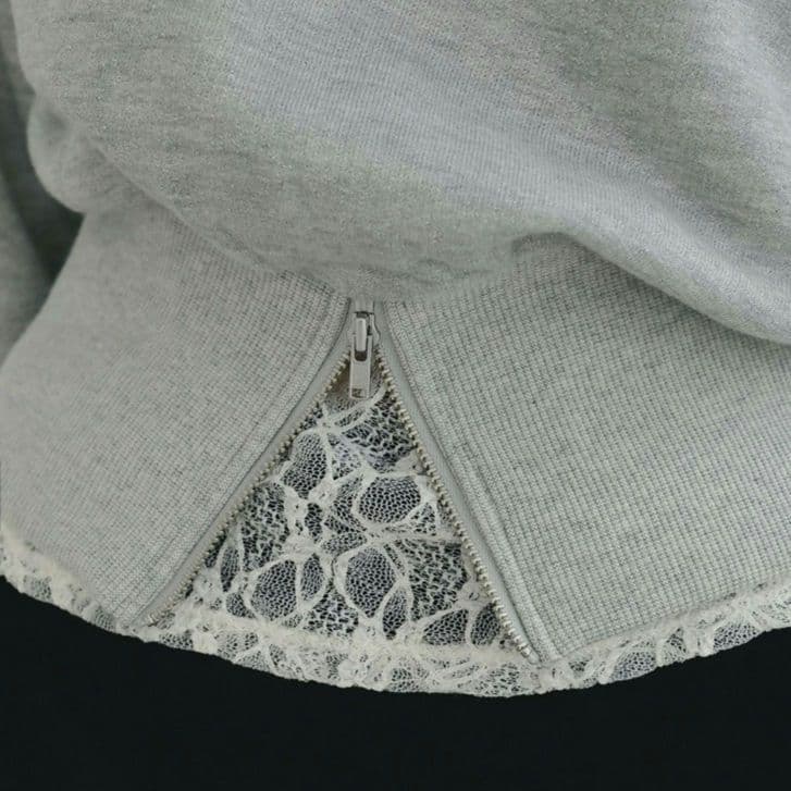 あ*や様 ラグナムーン 新作 新品 ウエストZIPラメスウェットプルオーバー