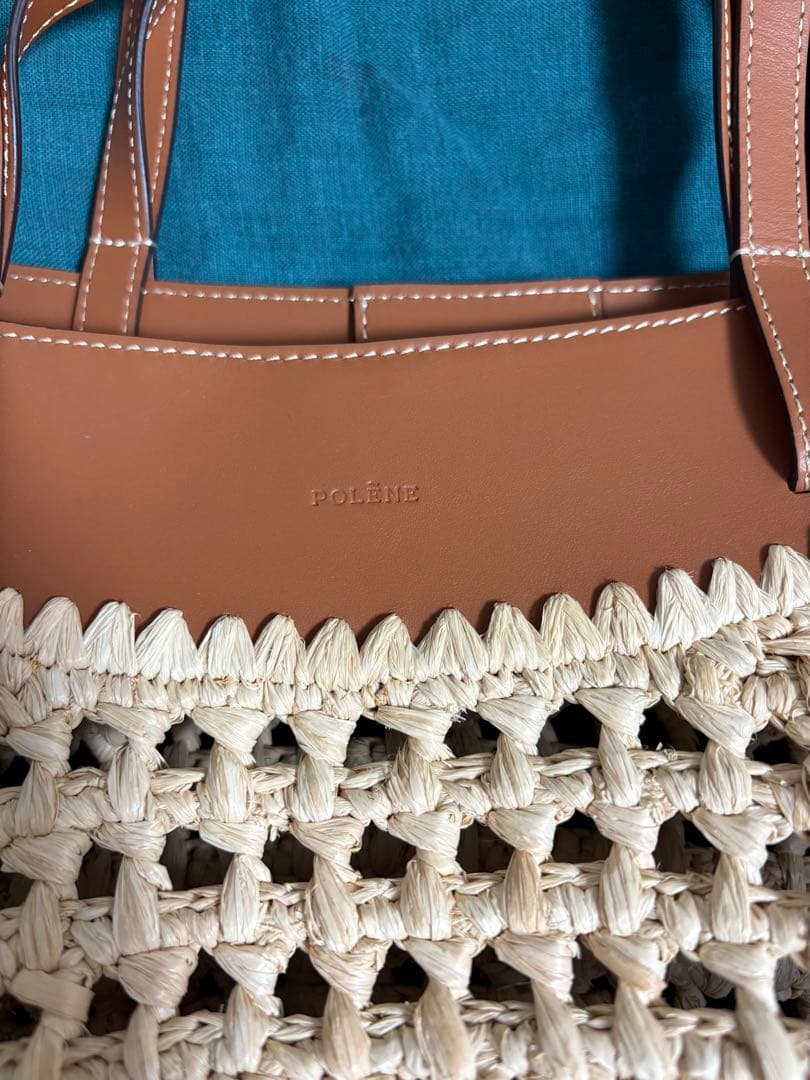 [新品/未使用] POLÈNE Cyme ラフィア (大)