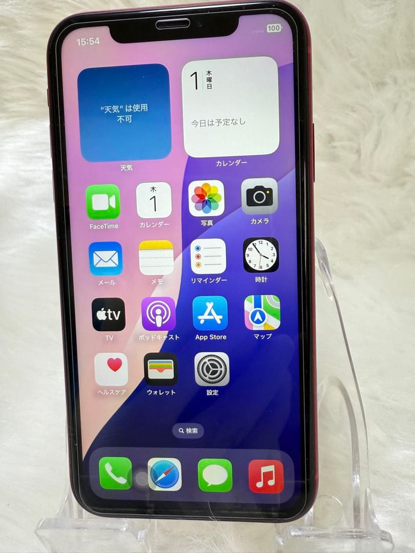 iPhone XR 64GB レッドSIMフリー 国内版 バッテリー100％