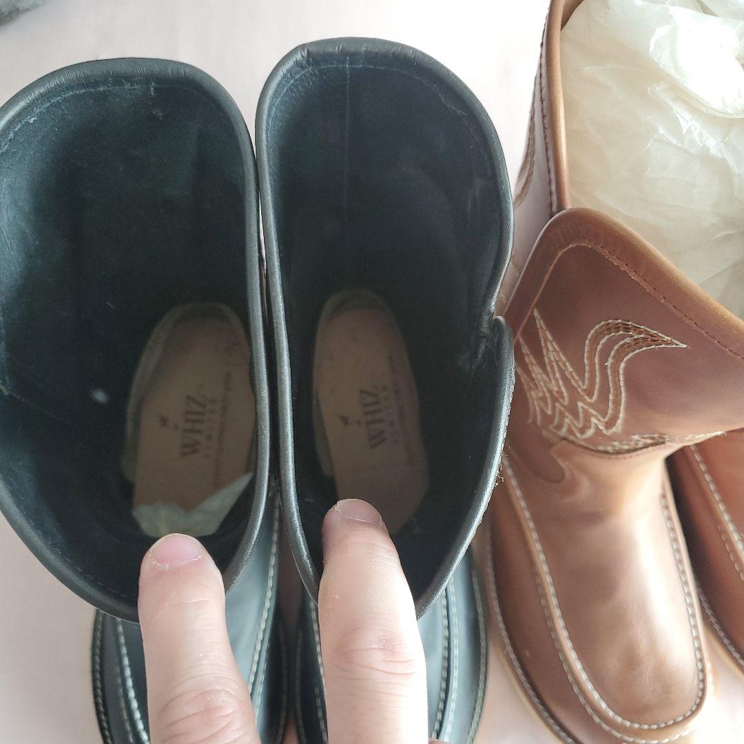 ウエスタンブーツ ブラック ブラウン 2色