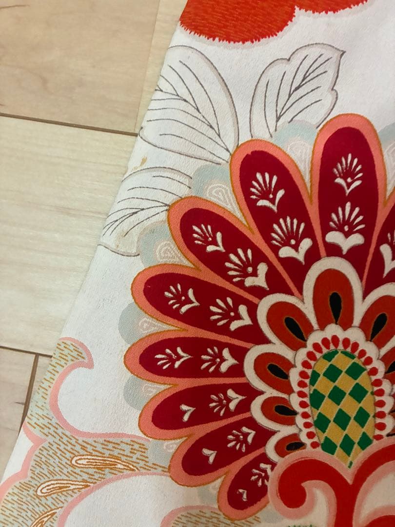 3歳七五三 古典柄レトロ着物と総絞り被布セット