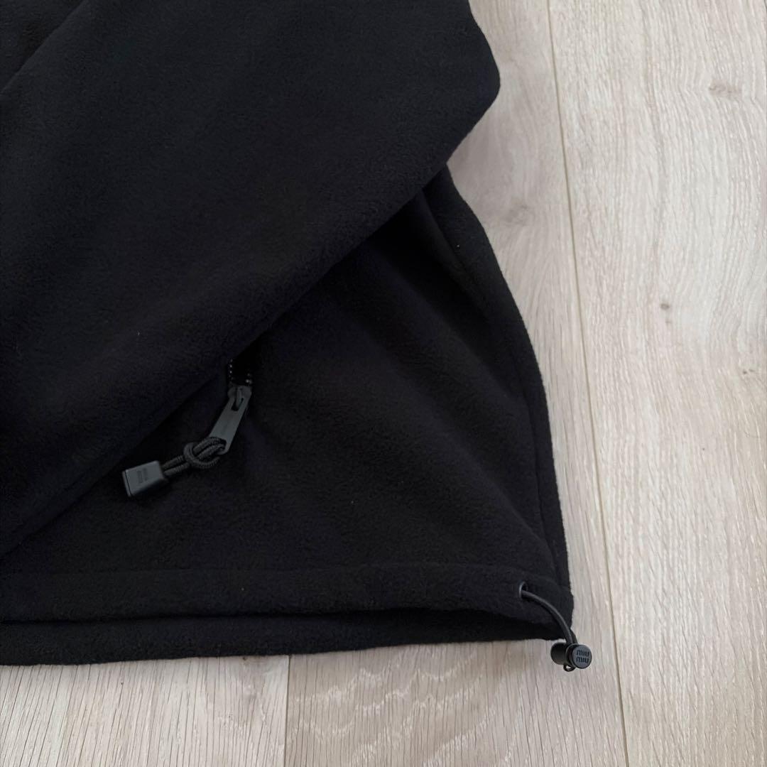 タグ付き　miumiu コットンフリース ジップスウェットシャツ XS