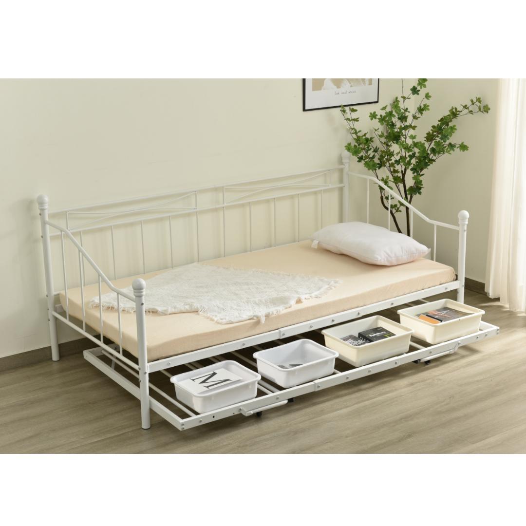 【新作】【ホワイト】親子ベッド 二段ベッド パイプベッド 多段ベッド
