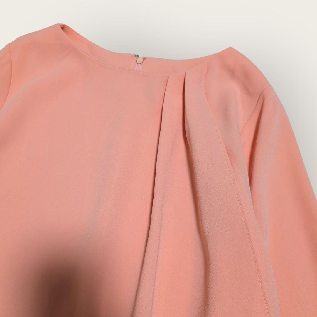 【新品タグ付】ダーマコレクション サーモンピンク ブラウス 13号 DAMA