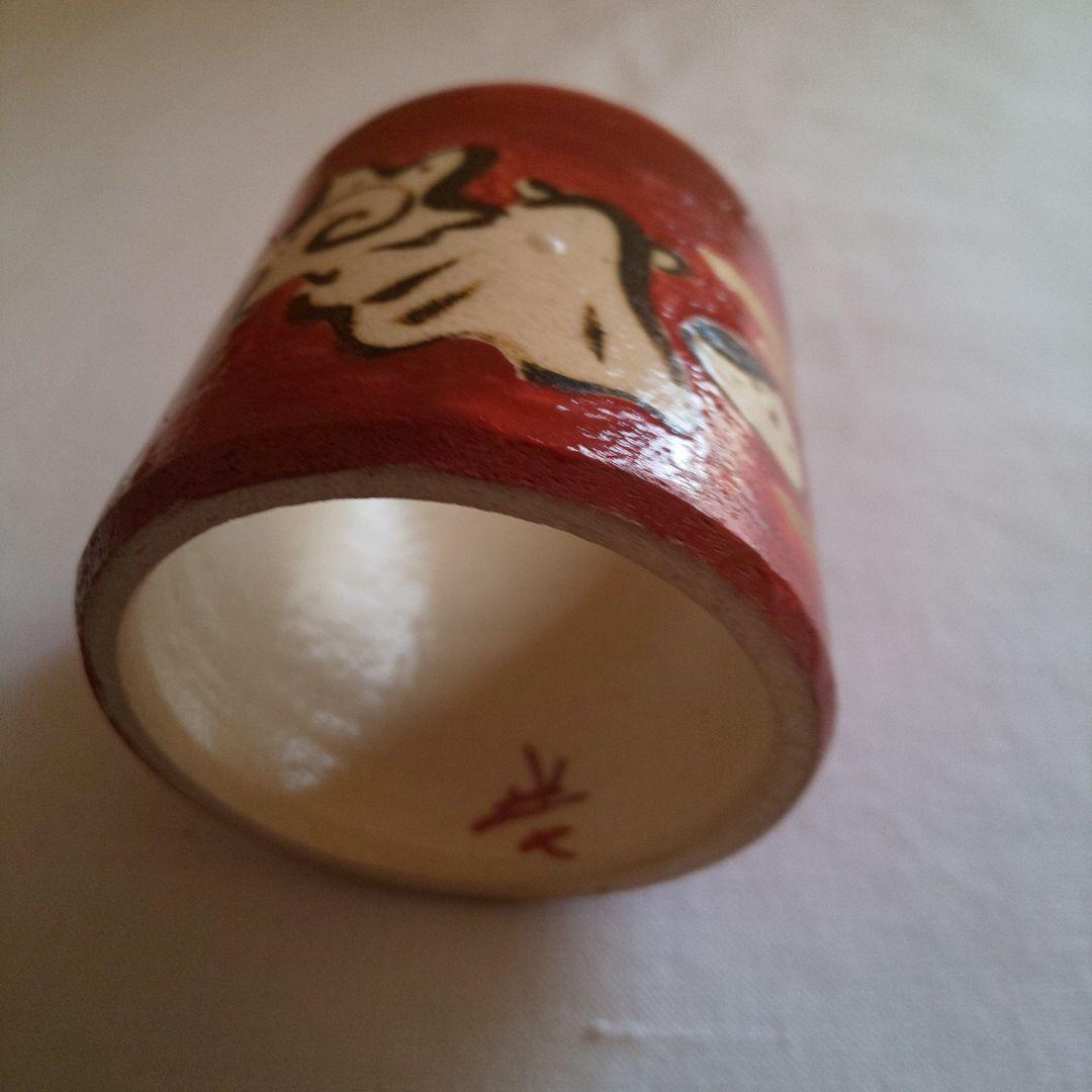 A 186 　　蓋置 ・半七作（共箱付き）