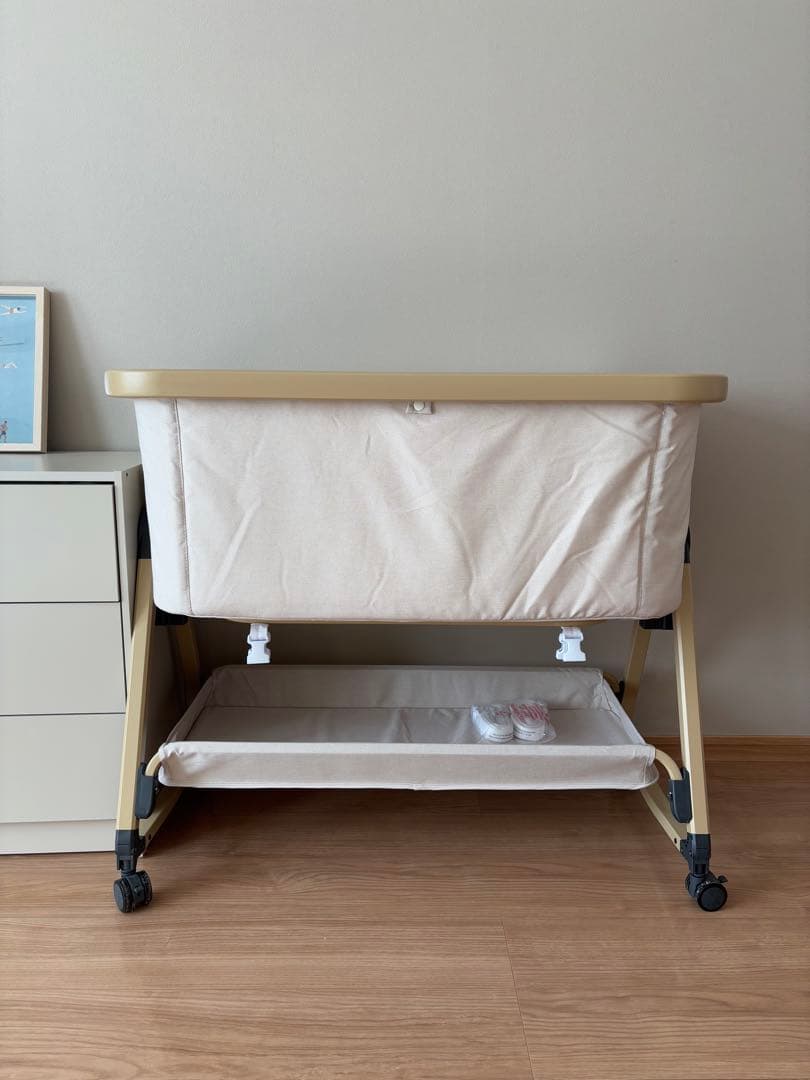 hzdmj ベビーベッド カーキ 折りたたみ 添い寝