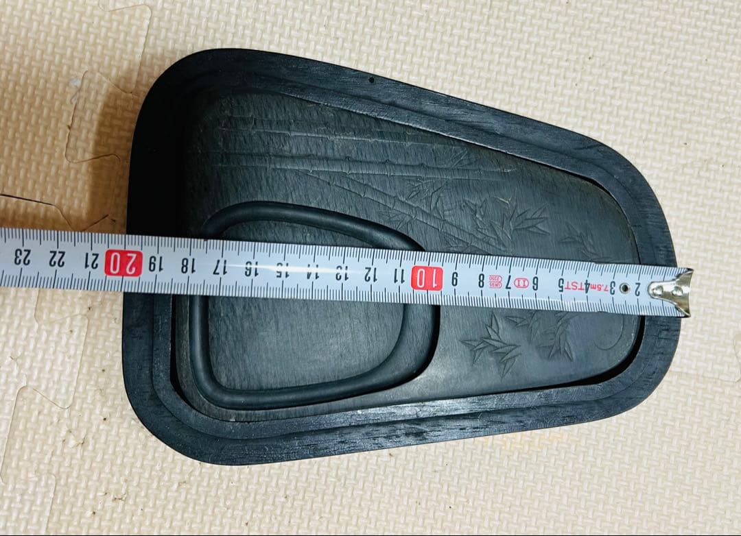 清時代　書道家 旧咸品 老坑•旧水坑/歙州 硯/長眉子紋硯/ [極上品]