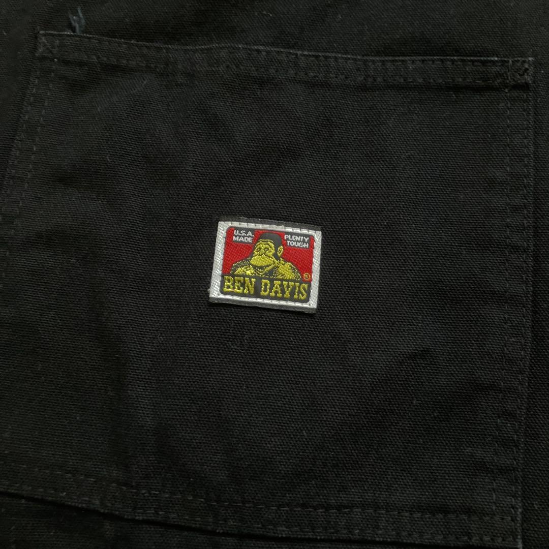 USA製90s BEN DAVIS ブラックダック地オーバーオール アメカジ古着