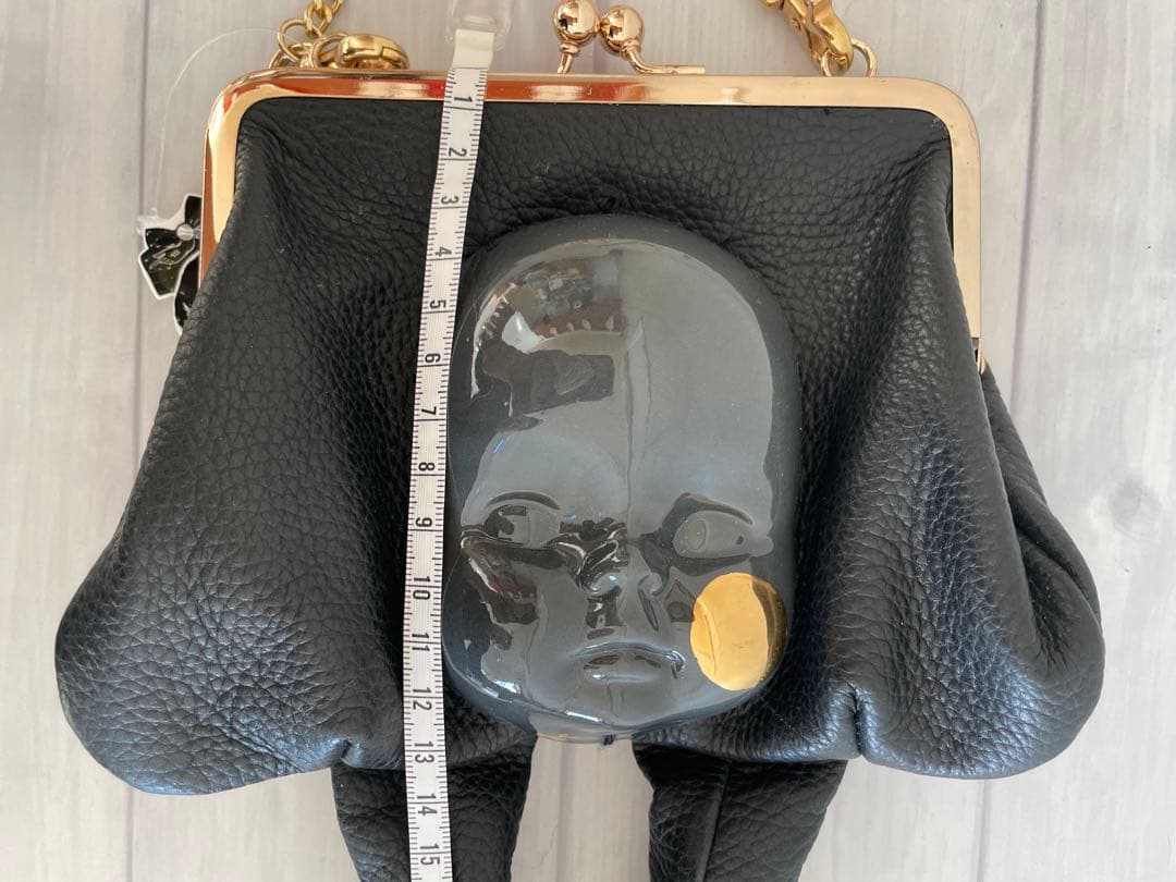 あちゃちゅむ✖️capi 陶器顔レザーバッグ　がま口　新品未使用　あちゃちゅむ