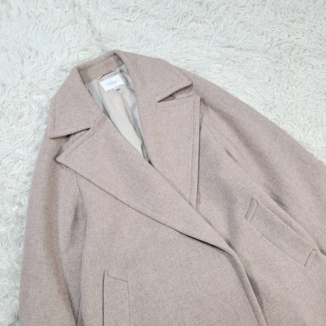 美品☆ビューティー&ユース MANTECO メルトンメランジミドルコート　M