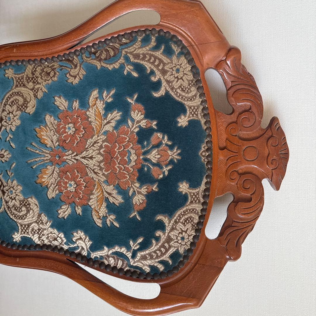 【最終値下げ】金華山織 猫脚クラシックチェア ブルー チェア アンティークチェア