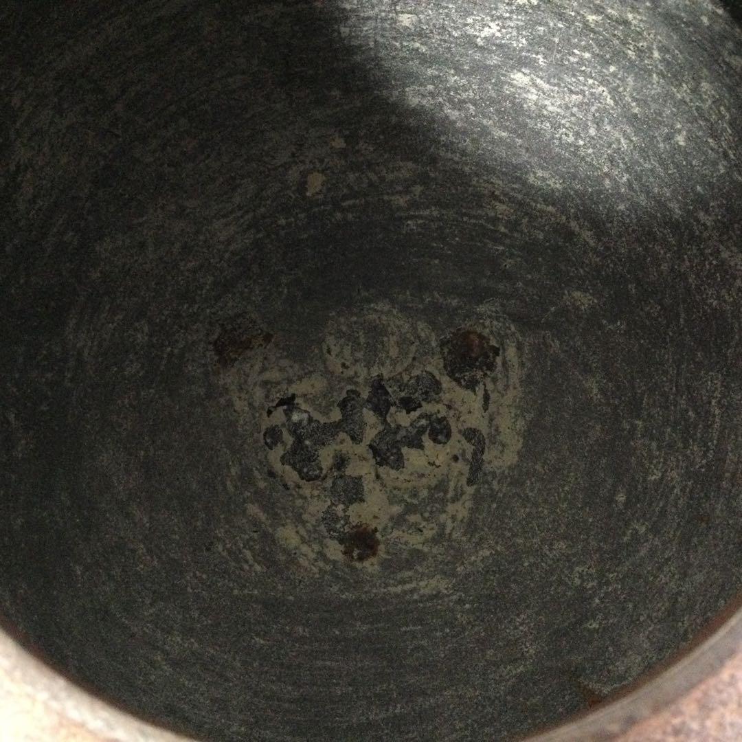 茶釜 阿弥陀釜 風炉釜 釜師菊地政光作 銅蓋釜環付 供箱 茶道具 L310