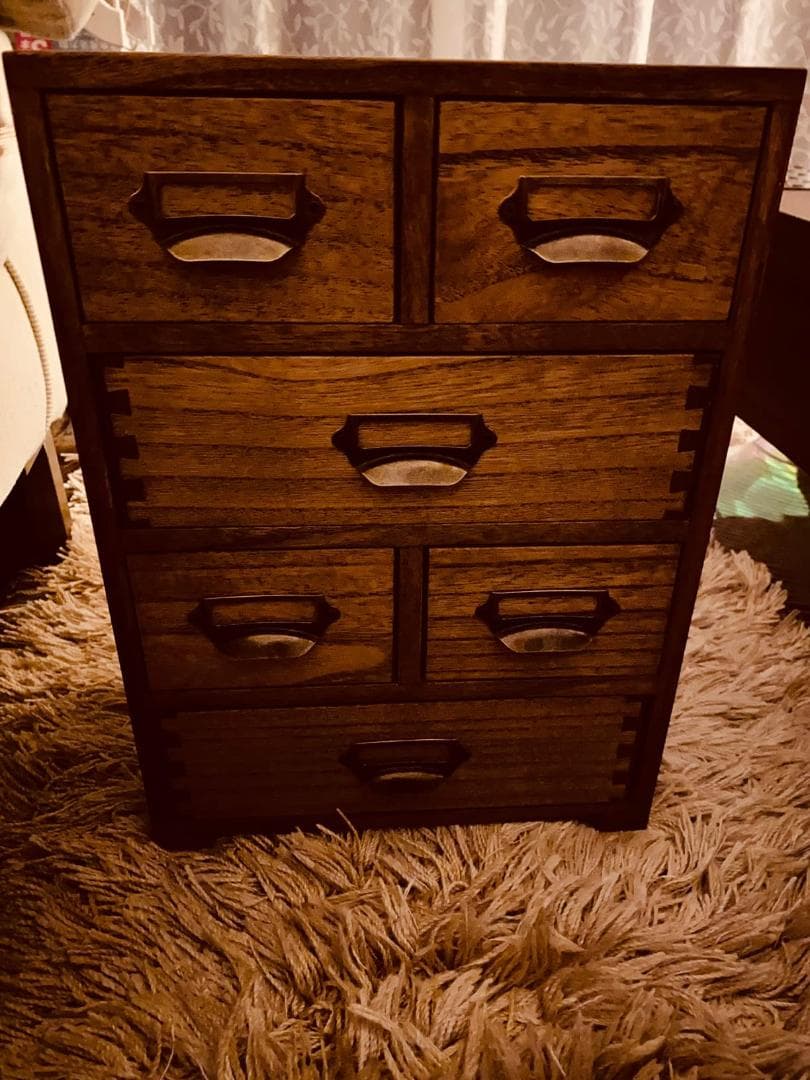 アンティーク風 小物入れ 卓上チェスト 職人が手作り